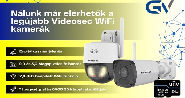 Videosec WiFi IP kamera - Ideális védelem az otthon és az üzlet számára