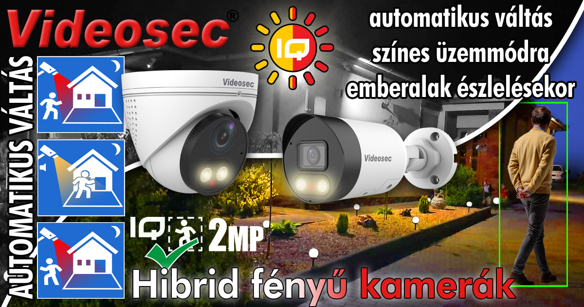 Videosec 2MP IPW-2122/IPD-3612 kameracsalád 