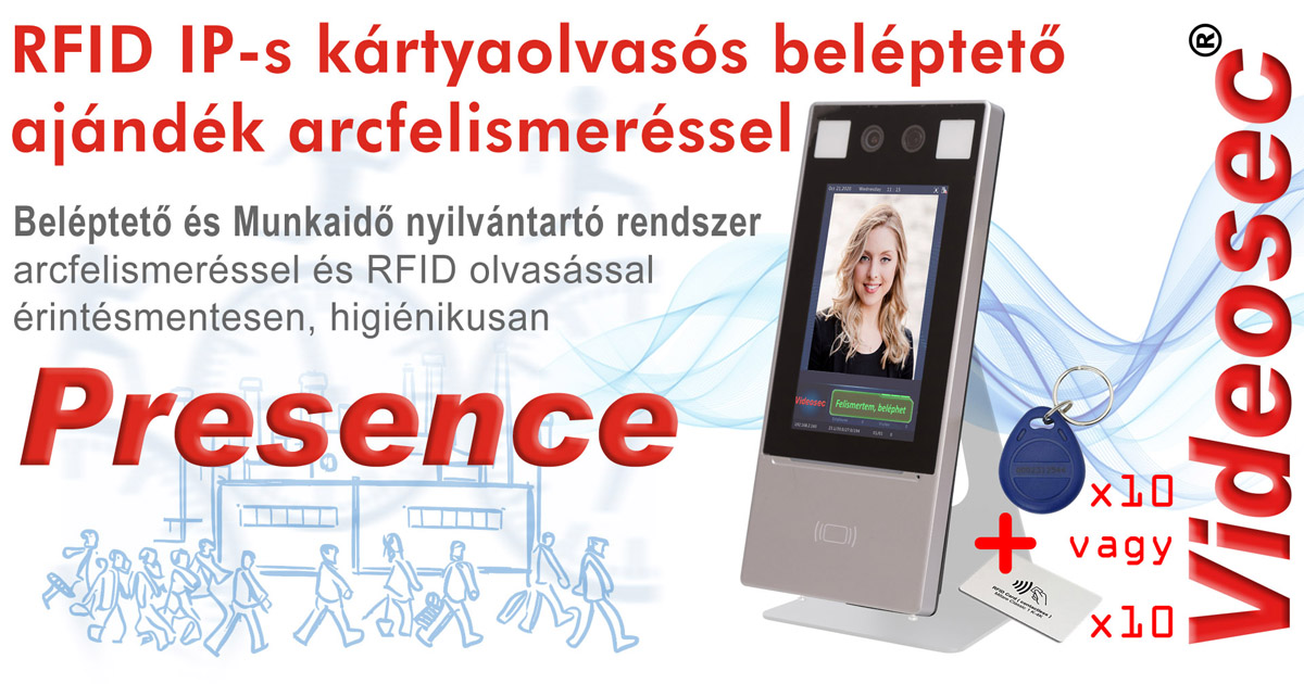 Presence az IP-s RFID beléptető, amiben az arcfelismerés grátisz